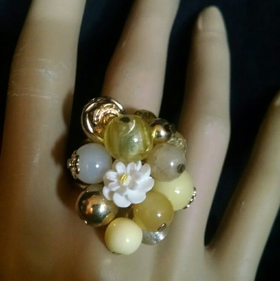Beautiful unique beaded fun ring